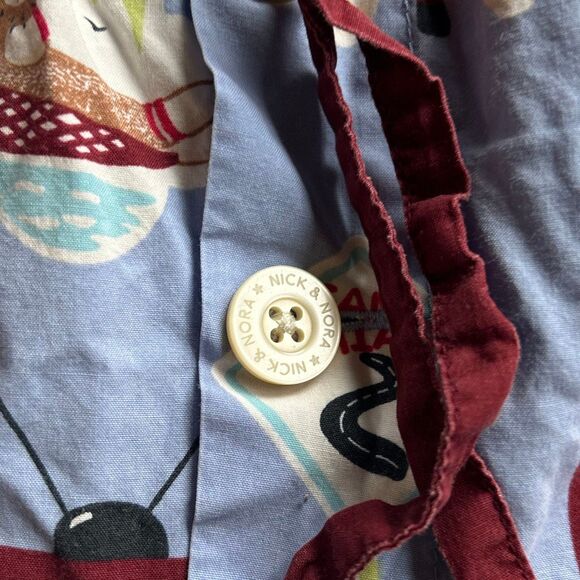Nick & Nora Sock Monkey Pajama Pants XL Bowling Hammock Television - Picture 4 of 8